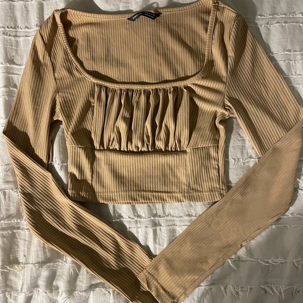 Shein long sleeve crop top